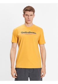 Quiksilver T-Shirt Between The Lines EQYZT07216 Żółty Regular Fit. Kolor: żółty. Materiał: bawełna