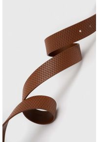 TOMMY HILFIGER - Tommy Hilfiger pasek skórzany męski kolor brązowy. Kolor: brązowy. Materiał: skóra #2