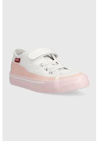 Levi's® - Levi's tenisówki dziecięce kolor różowy. Okazja: na spotkanie biznesowe. Nosek buta: okrągły. Zapięcie: rzepy. Kolor: różowy. Materiał: guma. Styl: biznesowy #4