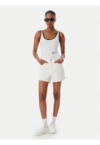 Karl Lagerfeld Jeans Szorty jeansowe B2W10066 Biały Regular Fit. Kolor: biały. Materiał: bawełna #2