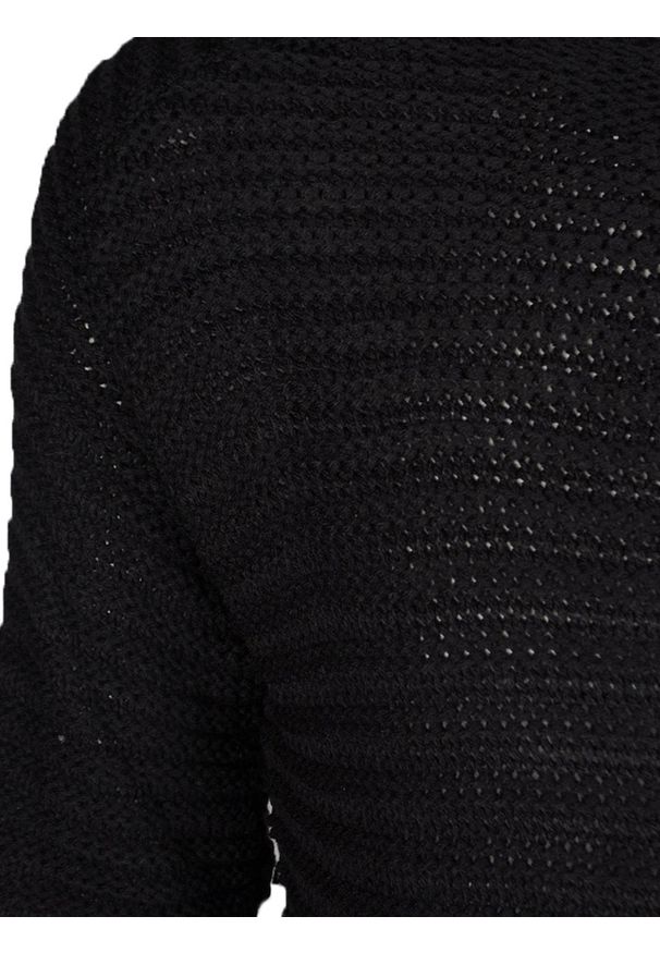 Barbarossa Moratti Sweter | BM16-5004-1-23 | Mężczyzna | Czarny. Kolor: czarny. Materiał: akryl, wełna. Długość: długie. Wzór: ze splotem