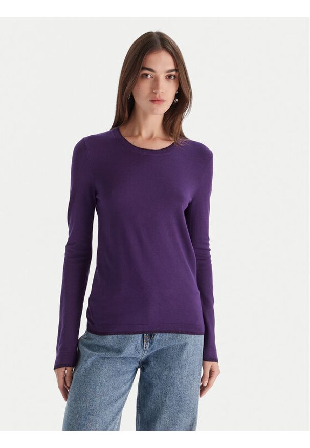 Liu Jo Sweter MF5226 MS49I Fioletowy Regular Fit. Kolor: fioletowy. Materiał: wiskoza