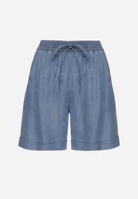 Born2be - Jasnoniebieskie Bawełniane Szorty Bermudy z Elastyczną Gumką w Talii i Kieszeniami Tilmio. Okazja: na co dzień. Kolor: niebieski. Materiał: bawełna. Styl: sportowy, elegancki, casual