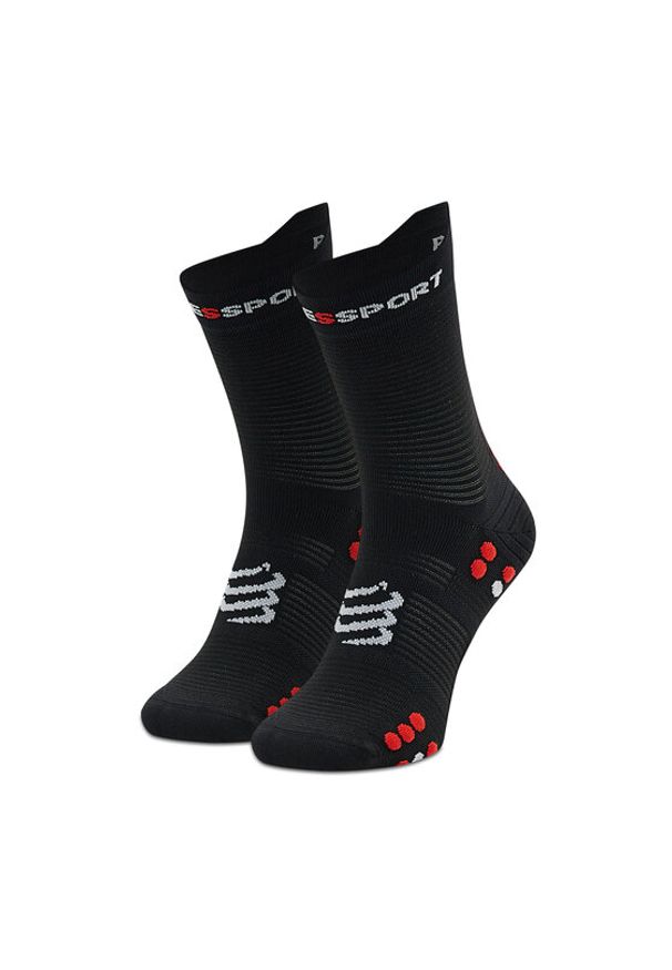 Compressport Skarpety wysokie unisex Pro Racing Socks V4.0 Run High XU00046B_906 Czarny. Kolor: czarny. Materiał: materiał