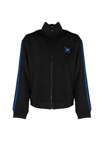 John Richmond Bluza "Full Zip" | UMA24061FE | Mężczyzna | Czarny. Okazja: na co dzień. Kolor: czarny. Materiał: bawełna, poliester. Długość: długie. Wzór: aplikacja, nadruk. Styl: sportowy, casual