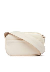 TOMMY HILFIGER - Tommy Hilfiger Torebka Th Logotape Camera Bag AW0AW18741 Biały. Kolor: biały. Materiał: skórzane #4