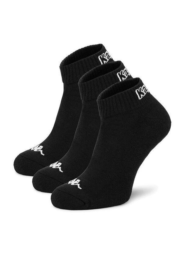 Zestaw 3 par niskich skarpet unisex Kappa. Kolor: czarny