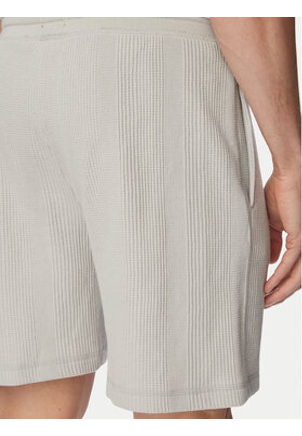 BOSS Szorty sportowe Structure 50540581 Szary Regular Fit. Kolor: szary. Materiał: bawełna. Styl: sportowy