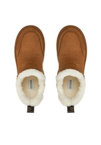 Guess Botki Unie FLFUNN ESU10 Brązowy. Kolor: brązowy. Materiał: zamsz, skóra