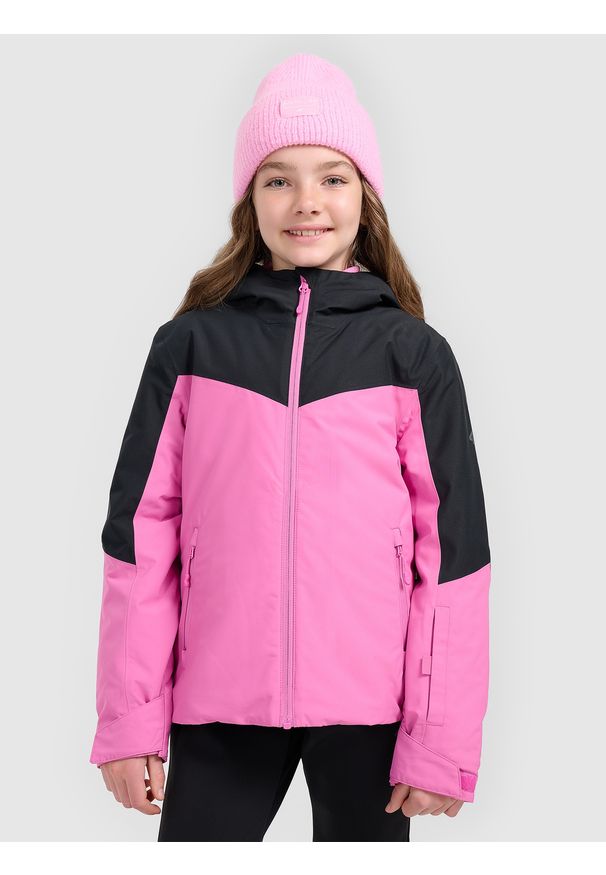 4f - 4F Kurtka narciarska membrana 5000 dziewczęca - różowa 146 (10-11 lat). Kolor: różowy. Materiał: poliester, materiał. Sezon: lato