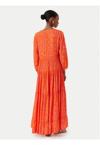 LOLA CASADEMUNT Sukienka letnia LS2616079 Pomarańczowy Relaxed Fit. Kolor: pomarańczowy. Materiał: wiskoza. Sezon: lato #2