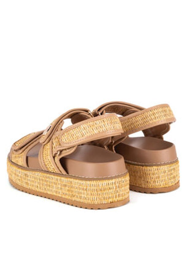 Badura Sandały BEGONIA-TS6165-01 Beżowy. Kolor: beżowy. Materiał: syntetyk, materiał