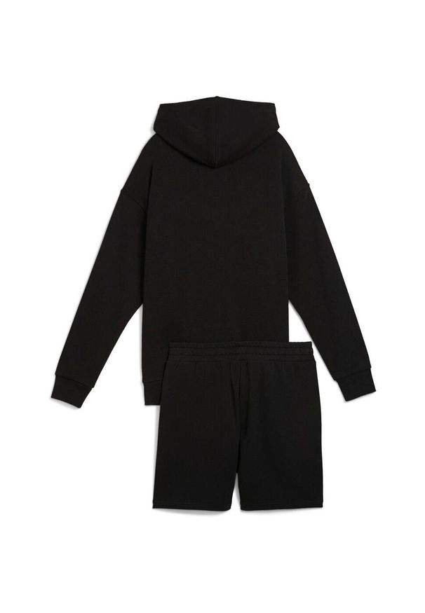 Sprzęt Puma Short Hooded Relaxed Sweat Suit 7 Tr Op, Kobiety. Kolor: czarny. Materiał: bawełna, materiał