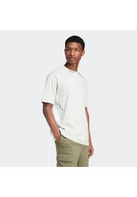 Adidas - Koszulka męska ADIDAS Gym & Pilates. Kolor: beżowy. Materiał: włókno, bawełna. Sport: joga i pilates #2