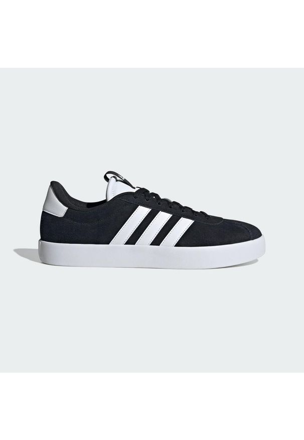 Adidas - Buty VL Court 3.0. Kolor: biały, wielokolorowy, czarny. Materiał: skóra