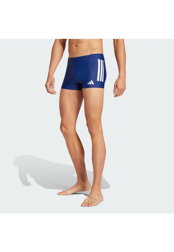 Adidas - Bokserki 3-Stripes Swim 2-Inch. Kolor: biały, wielokolorowy, niebieski. Materiał: materiał