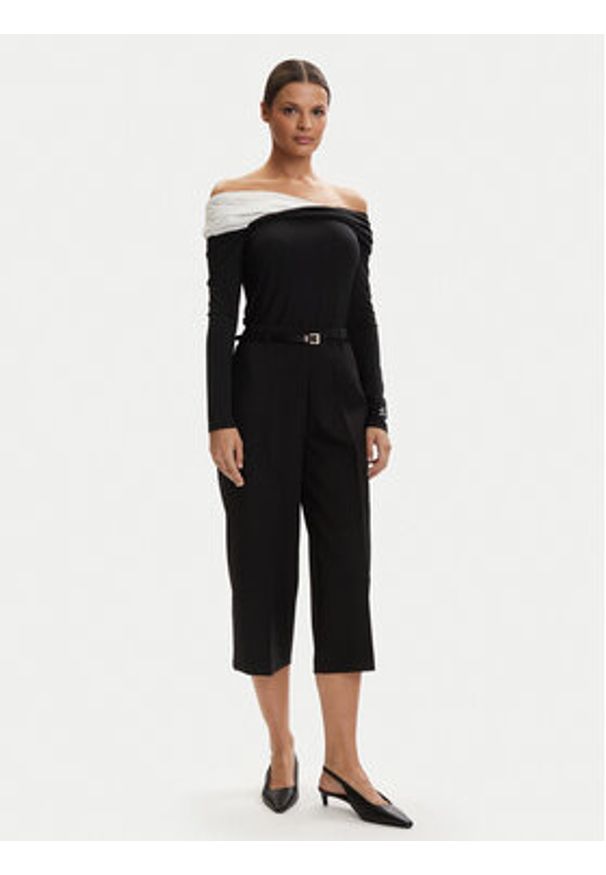 Vero Moda Kuloty Elma 10339926 Czarny Wide Leg. Kolor: czarny. Materiał: syntetyk