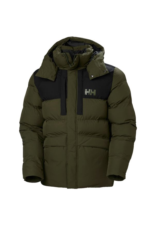 Kurtka puchowa Helly Hansen. Kolor: zielony. Materiał: puch. Sezon: zima