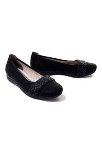 Rieker - RIEKER L9358-00 black, baleriny damskie. Kolor: czarny. Materiał: skóra #1
