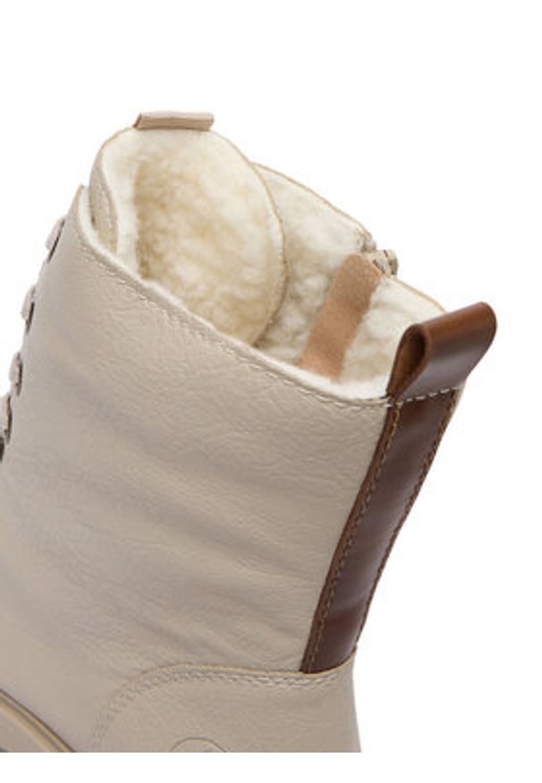 Rieker Trzewiki CEO-Z9116-60 Beżowy. Kolor: beżowy. Materiał: skóra