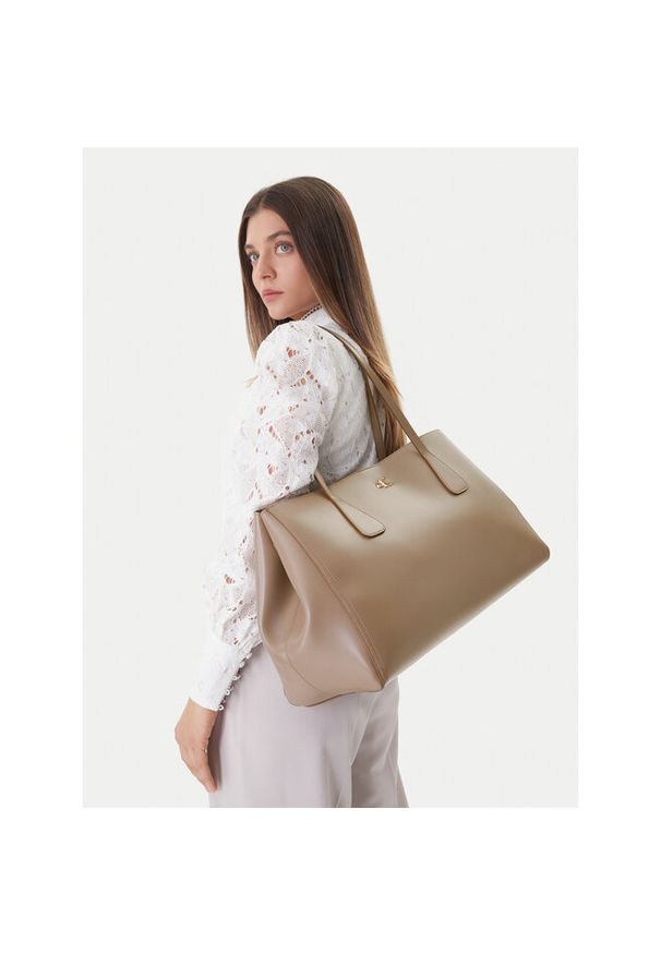 Torebka Calvin Klein. Kolor: beżowy