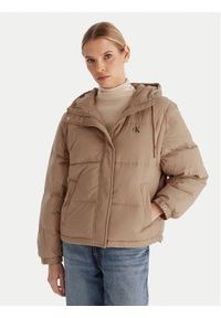 Calvin Klein Jeans Kurtka puchowa LV044D522G Beżowy Regular Fit. Kolor: beżowy. Materiał: syntetyk #1