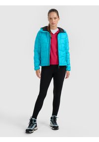 4f - 4F Kurtka puchowa z wypełnieniem Primaloft Silver damska - turkusowa XL. Kolor: turkusowy. Materiał: puch. Technologia: Primaloft. Sport: wspinaczka, turystyka piesza #2