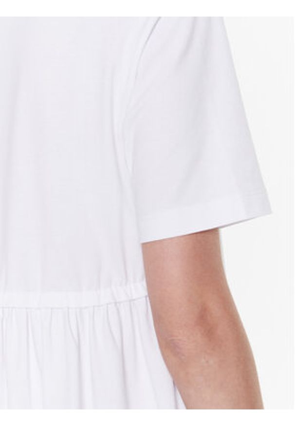 Max Mara Leisure Sukienka codzienna Gaspare 23362109 Biały Regular Fit. Okazja: na co dzień. Kolor: biały. Materiał: bawełna. Typ sukienki: proste. Styl: casual