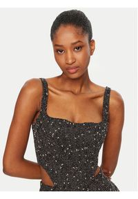 BARDOT - Bardot Top Corset 56865TB3 Czarny Slim Fit. Kolor: czarny. Materiał: syntetyk, bawełna #4