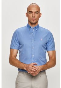 Polo Ralph Lauren - Koszula bawełniana. Typ kołnierza: polo. Kolor: niebieski. Materiał: bawełna. Długość rękawa: krótki rękaw. Długość: krótkie #2