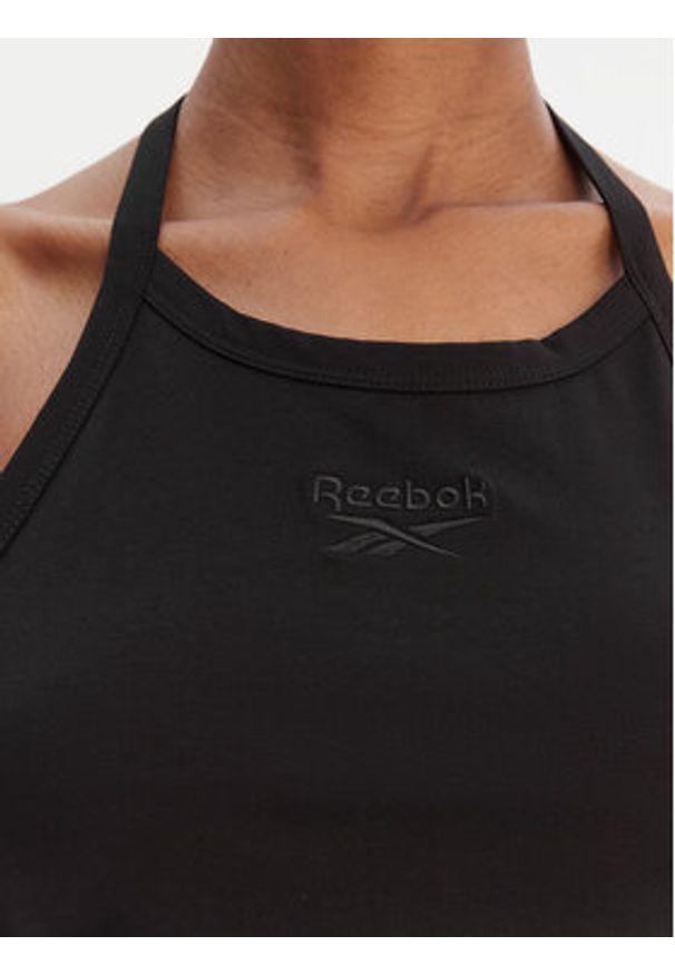 Reebok Top Tatianna RK25494CCW Czarny Slim Fit. Kolor: czarny. Materiał: bawełna