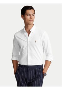 Polo Ralph Lauren Koszula 710932545002 Biały Custom Fit. Typ kołnierza: polo. Kolor: biały. Materiał: bawełna #1