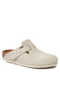 Birkenstock Klapki Boston 1024740 Biały. Kolor: biały. Materiał: skóra