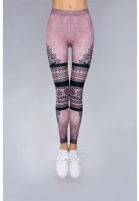 Legginsy sportowe damskie DEEP TRIP Mdina. Kolor: beżowy. Sport: joga i pilates