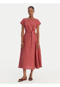 Weekend Max Mara Sukienka letnia Esordio 2615221052 Czerwony Regular Fit. Kolor: czerwony. Materiał: len. Sezon: lato #1