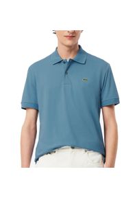 Lacoste Model Short Sleeved Ribbed Collar Kolor Niebieski. Typ kołnierza: polo. Kolor: niebieski. Materiał: tkanina #1