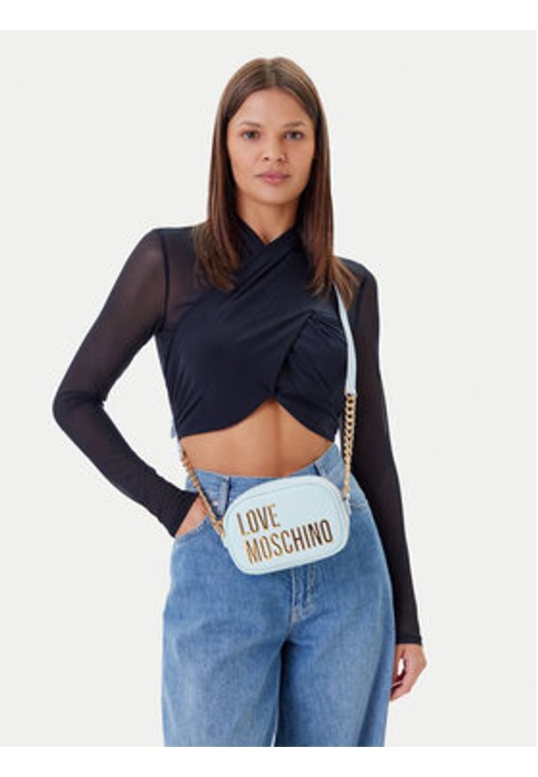 Love Moschino - LOVE MOSCHINO Torebka JC4026PP1MKD0712 Błękitny. Kolor: niebieski. Materiał: skórzane