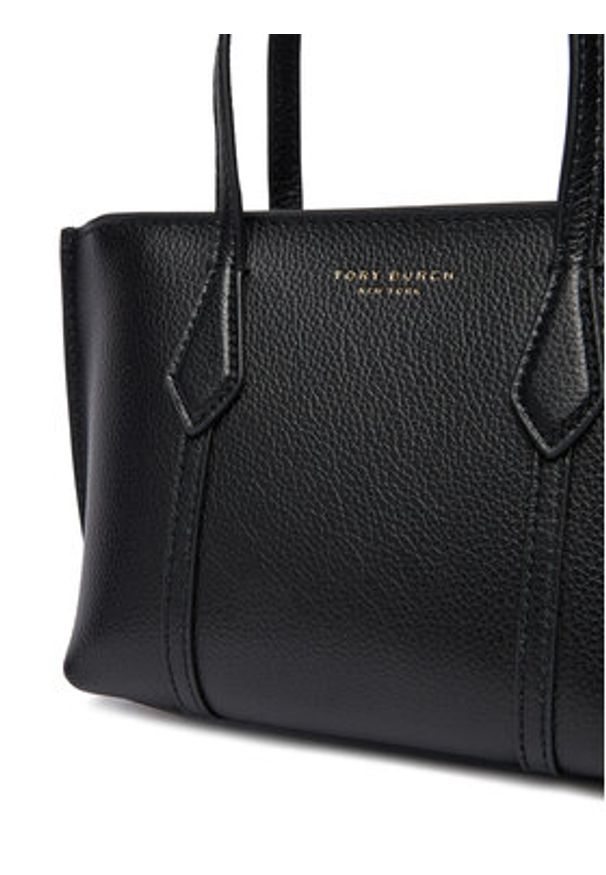 Tory Burch Torebka Perry Mini Tote 175548 Czarny. Kolor: czarny. Materiał: skórzane