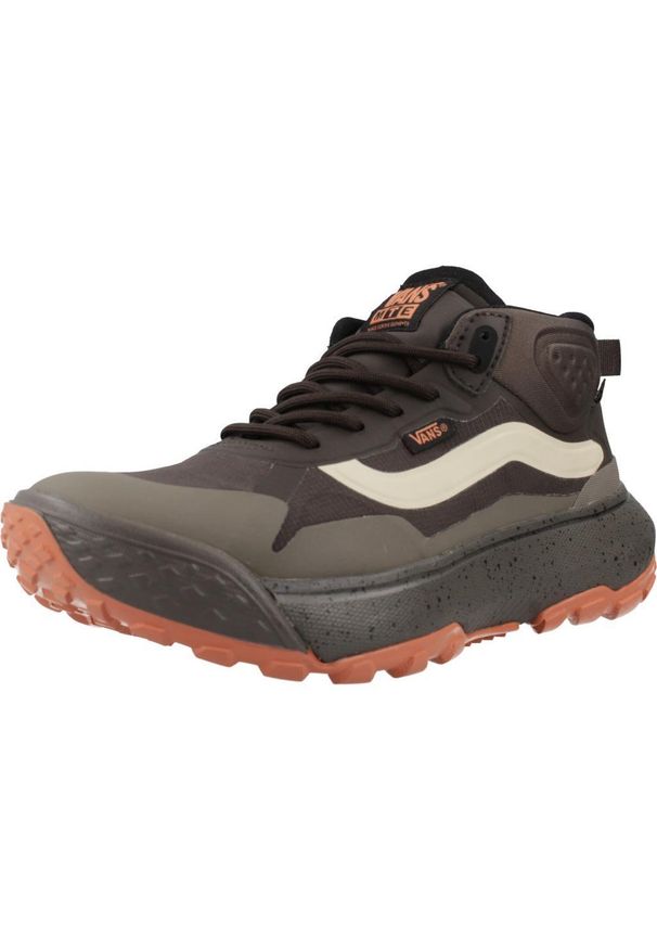 Vans - Buty VANS MTE CROSSPATH MID Brązowy. Kolor: brązowy. Materiał: tkanina