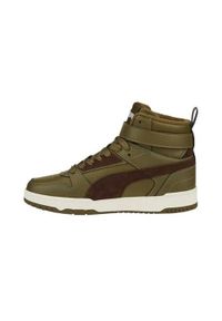 Buty do chodzenia dla dzieci Puma Rbd Game Wtr Jr. Zapięcie: rzepy. Kolor: zielony. Materiał: guma, syntetyk, materiał, skóra, tkanina. Szerokość cholewki: normalna. Sport: turystyka piesza