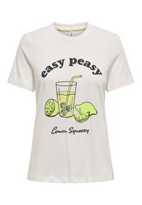 only - ONLY T-Shirt Kita 15349150 Biały Regular Fit. Kolor: biały. Materiał: bawełna #7