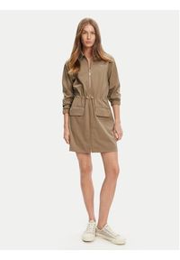 Guess Sukienka codzienna V5YK04 KCX42 Zielony Regular Fit. Okazja: na co dzień. Kolor: zielony. Materiał: syntetyk. Typ sukienki: proste. Styl: casual #3
