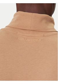 Karl Lagerfeld - KARL LAGERFELD Golf 755023 554226 Beżowy Regular Fit. Typ kołnierza: golf. Kolor: beżowy. Materiał: bawełna