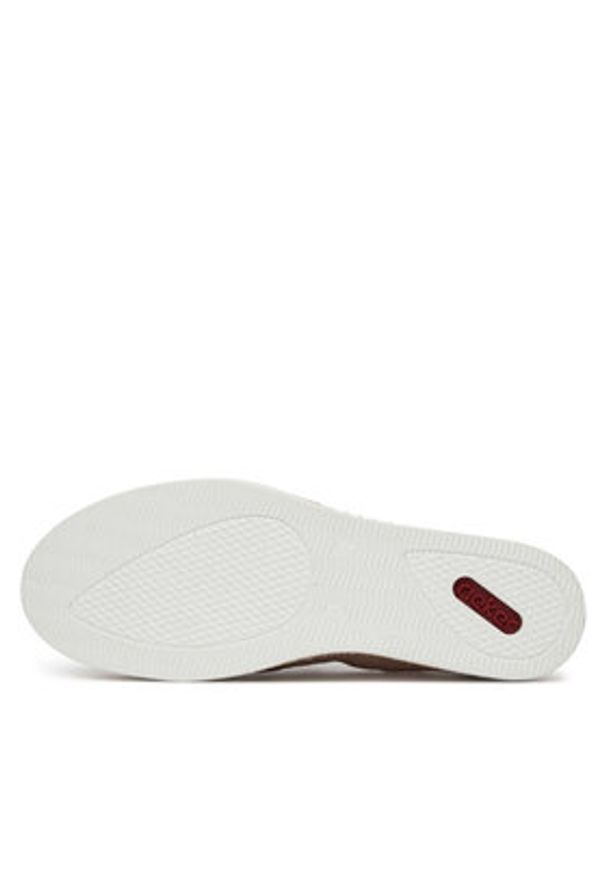 Rieker Półbuty L7873-31 Beżowy. Kolor: beżowy. Materiał: materiał
