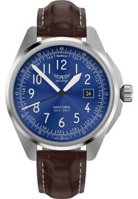 AVIATOR - Zegarek Aviator Zegarek męski Aviator V.1.38.0.325.4 brązowy. Kolor: brązowy #1