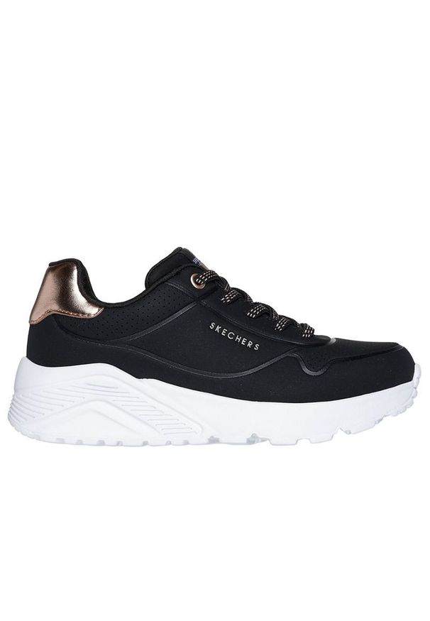 skechers - Buty dziecięce Skechers Uno Lite 310384LBLK - czarne. Okazja: na uczelnię, na co dzień. Zapięcie: rzepy. Kolor: czarny. Materiał: satyna, syntetyk, skóra. Szerokość cholewki: normalna. Model: Skechers Sport. Sport: turystyka piesza