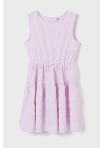 Mayoral sukienka dziecięca kolor fioletowy mini rozkloszowana. Kolor: fioletowy. Typ sukienki: rozkloszowane. Długość: mini