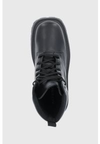 Altercore Workery David damskie kolor czarny na platformie. Nosek buta: okrągły. Zapięcie: sznurówki. Kolor: czarny. Materiał: guma. Obcas: na platformie