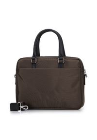 Wittchen - Męska torba na laptopa 15,6” z tasiemką oliwkowa. Kolor: oliwkowy. Materiał: poliester. Styl: elegancki, sportowy #2