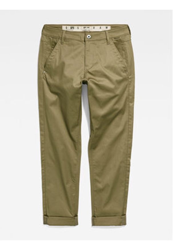 G-Star RAW - G-Star Raw Chinosy D22539-C072-B212 Zielony Boyfriend Fit. Kolor: zielony. Materiał: bawełna